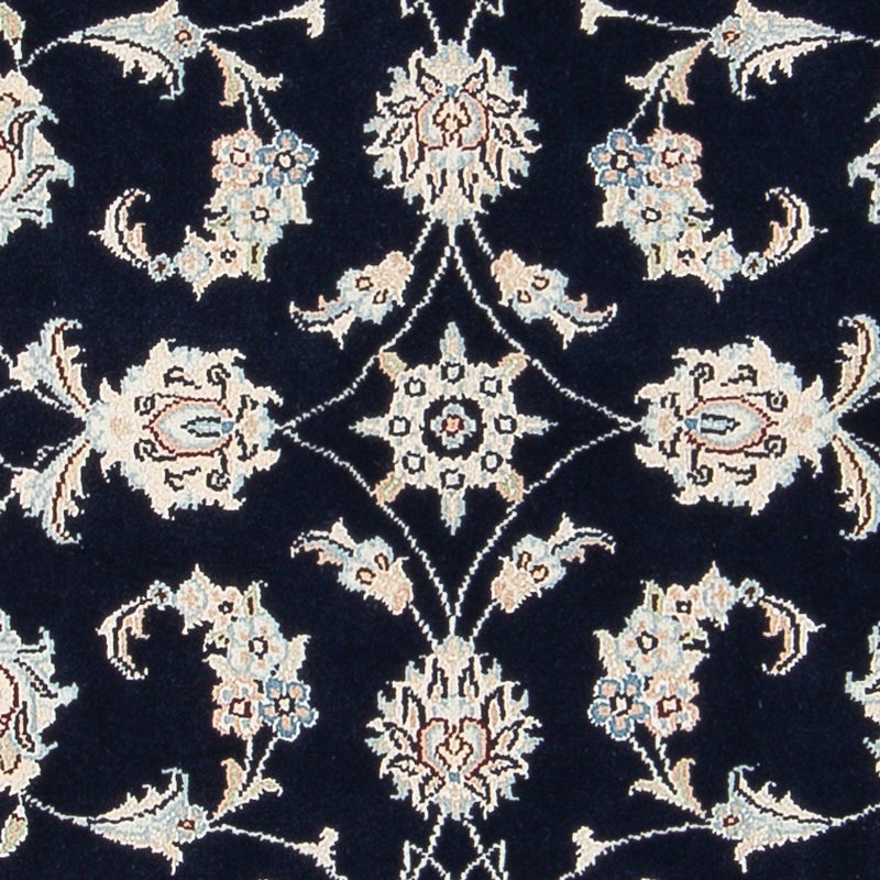 Persisk tæppe - Nain - Premium - 118 x 81 cm - mørkeblå