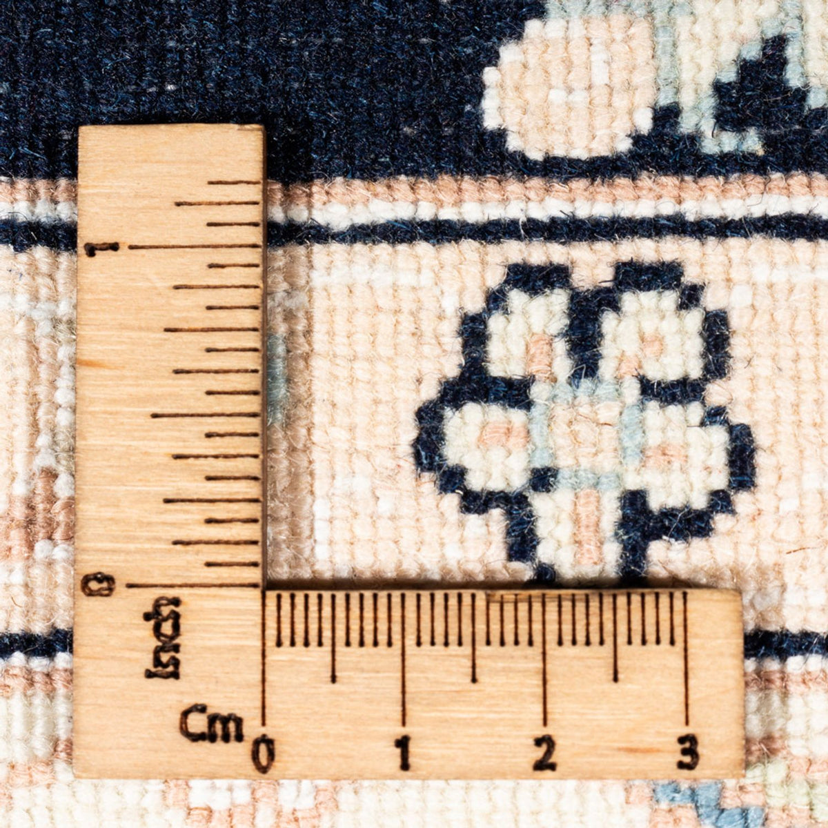 Persisk tæppe - Nain - Premium - 174 x 120 cm - mørkeblå