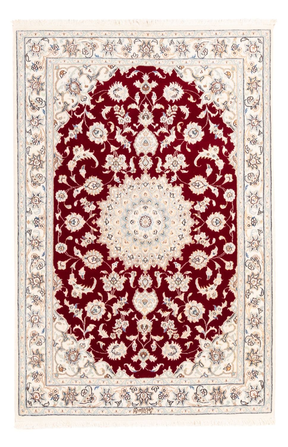 Persisk tæppe - Nain - Premium - 152 x 108 cm - rød