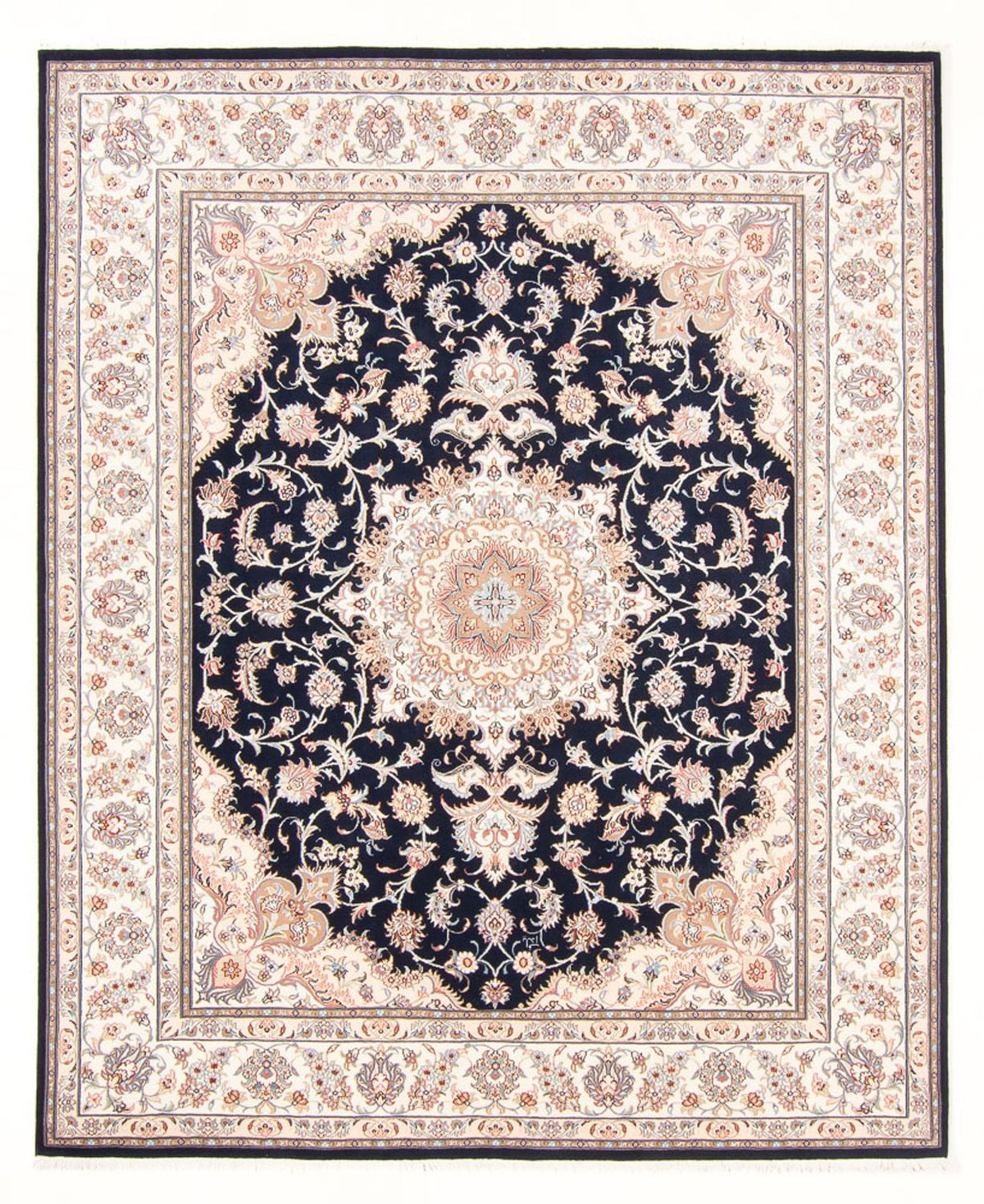 Persisk tæppe - Tabriz - Royal - 250 x 200 cm - mørkeblå