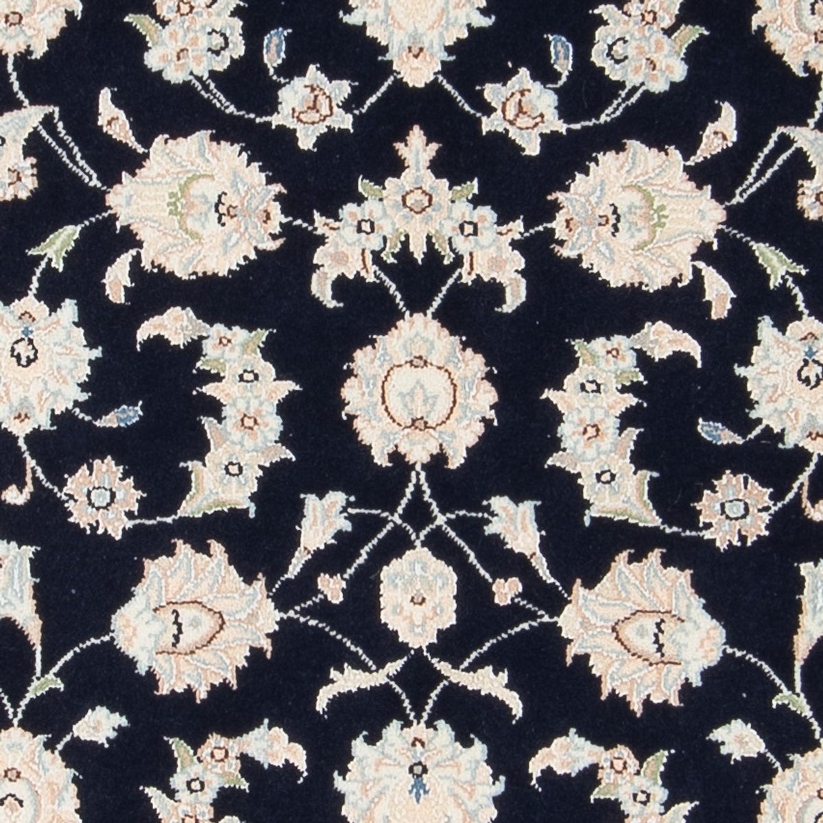 Persisk tæppe - Nain - Premium - 138 x 75 cm - mørkeblå