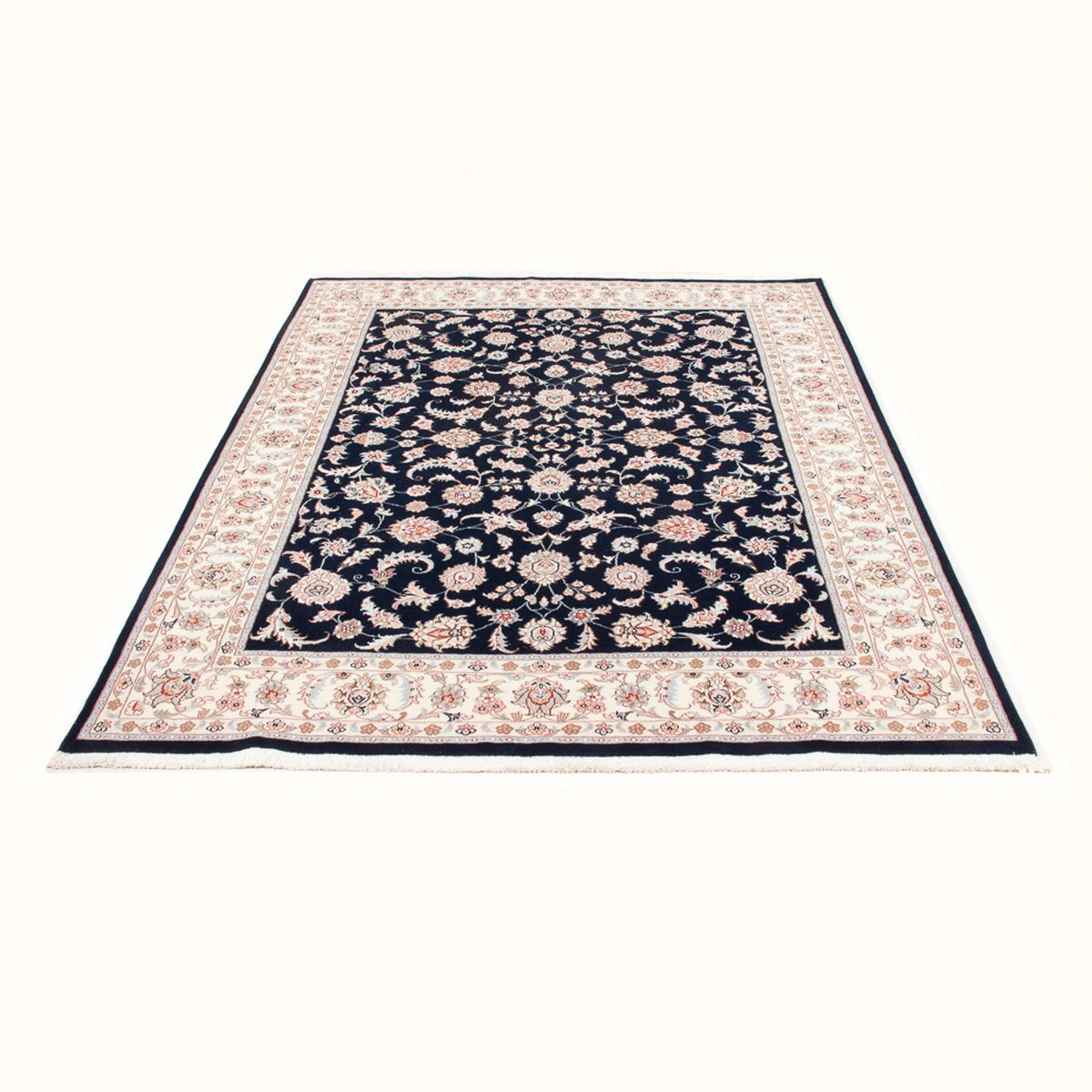 Persisk tæppe - Tabriz - Royal - 201 x 149 cm - mørkeblå