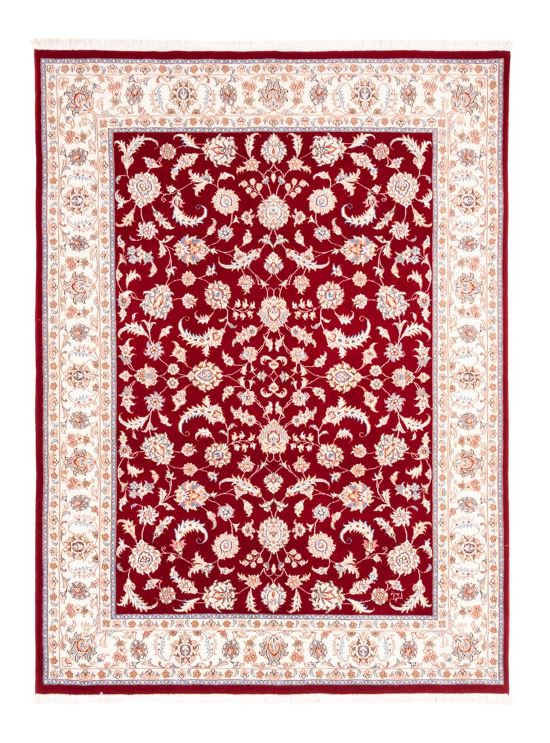 Persisk tæppe - Tabriz - 199 x 147 cm - rød
