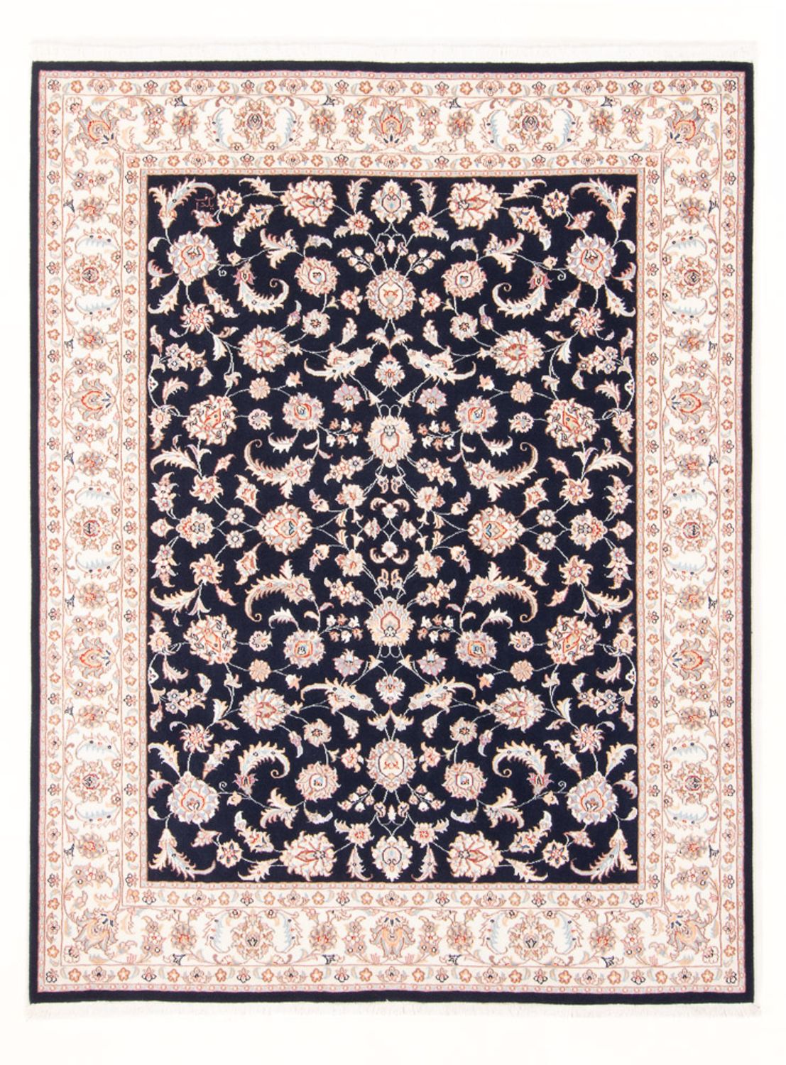 Persisk tæppe - Tabriz - Royal - 197 x 149 cm - mørkeblå