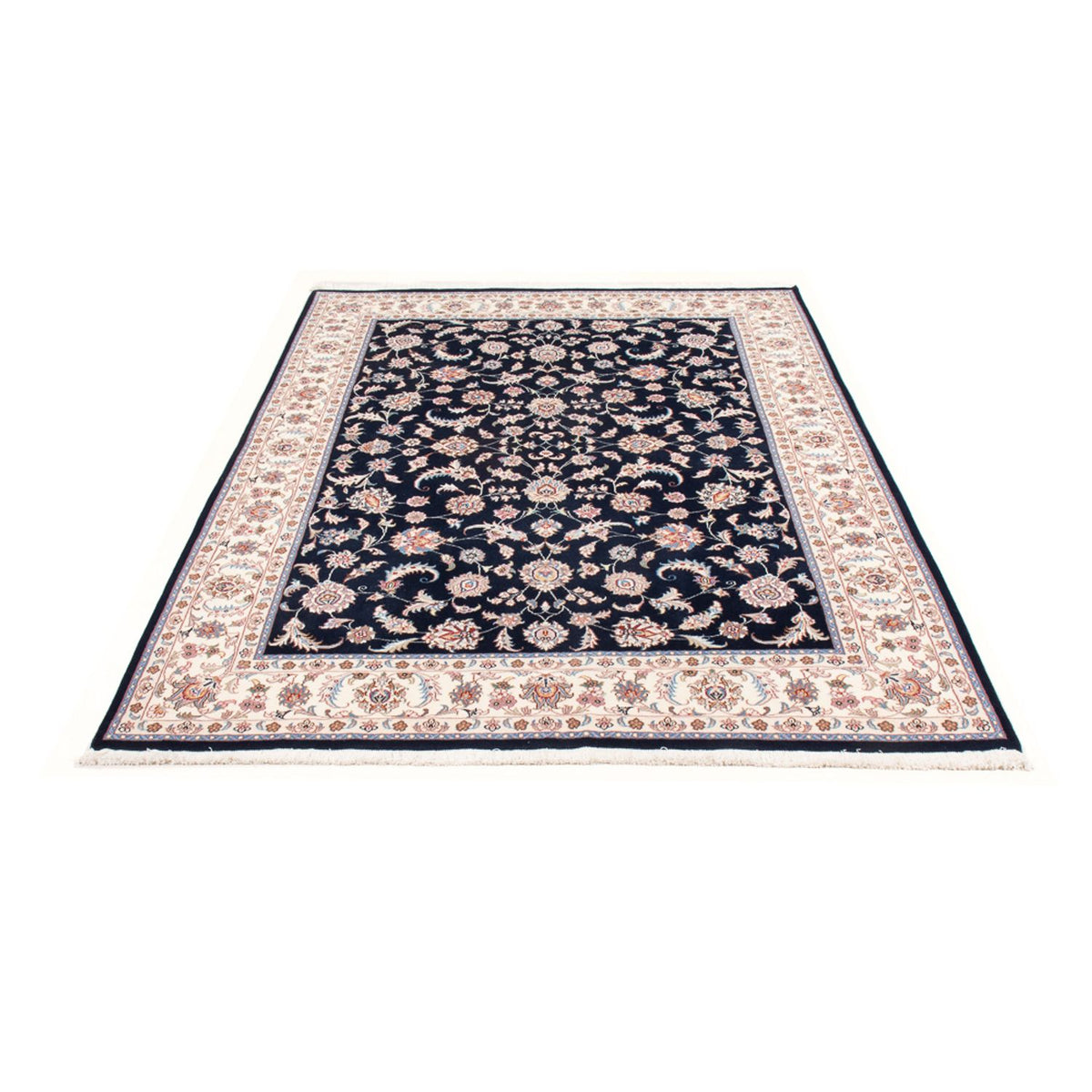 Persisk tæppe - Tabriz - Royal - 201 x 150 cm - mørkeblå