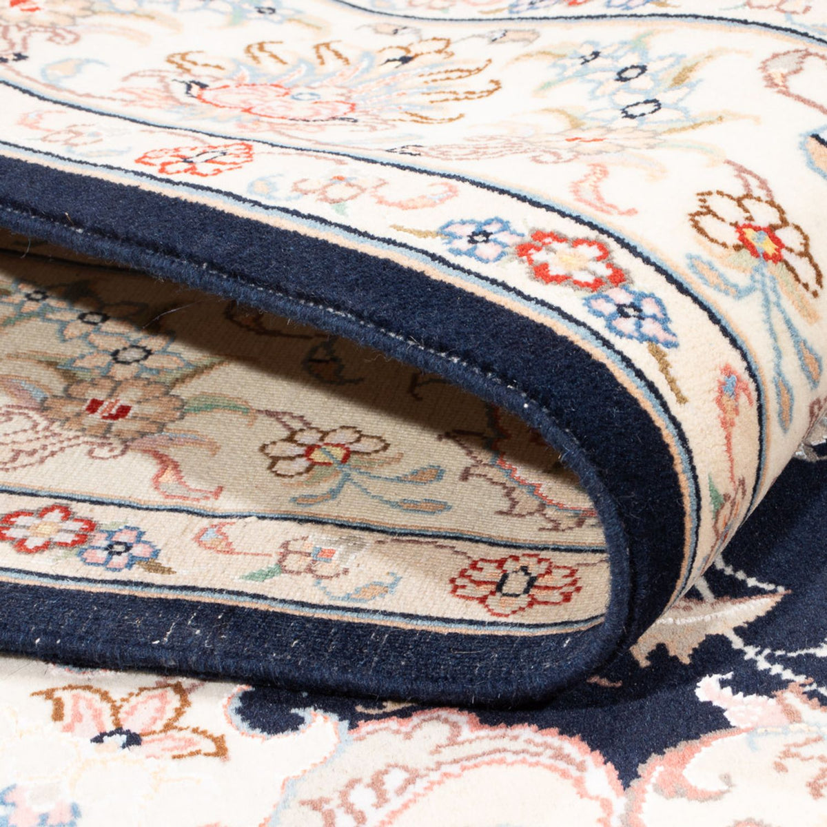 Persisk tæppe - Tabriz - Royal - 199 x 147 cm - mørkeblå