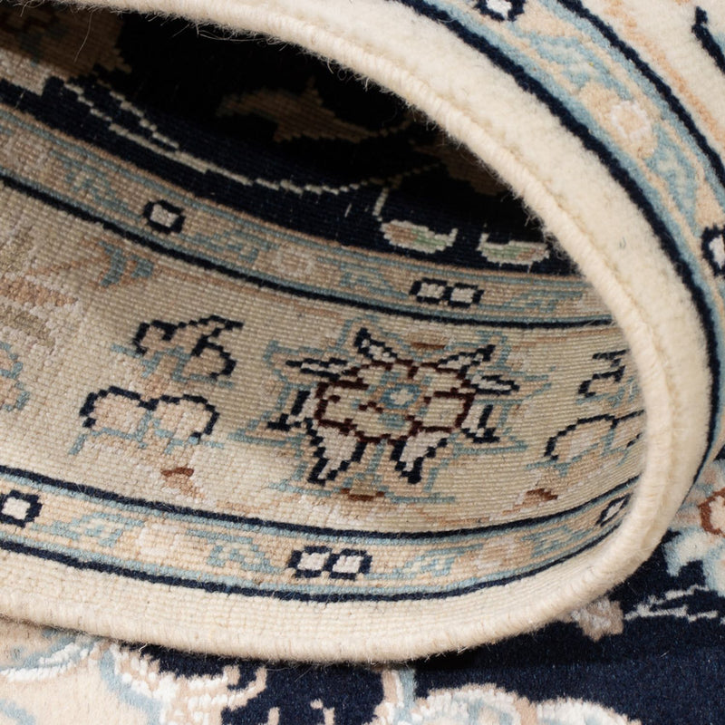 Persisk tæppe - Nain - Premium - 120 x 81 cm - mørkeblå