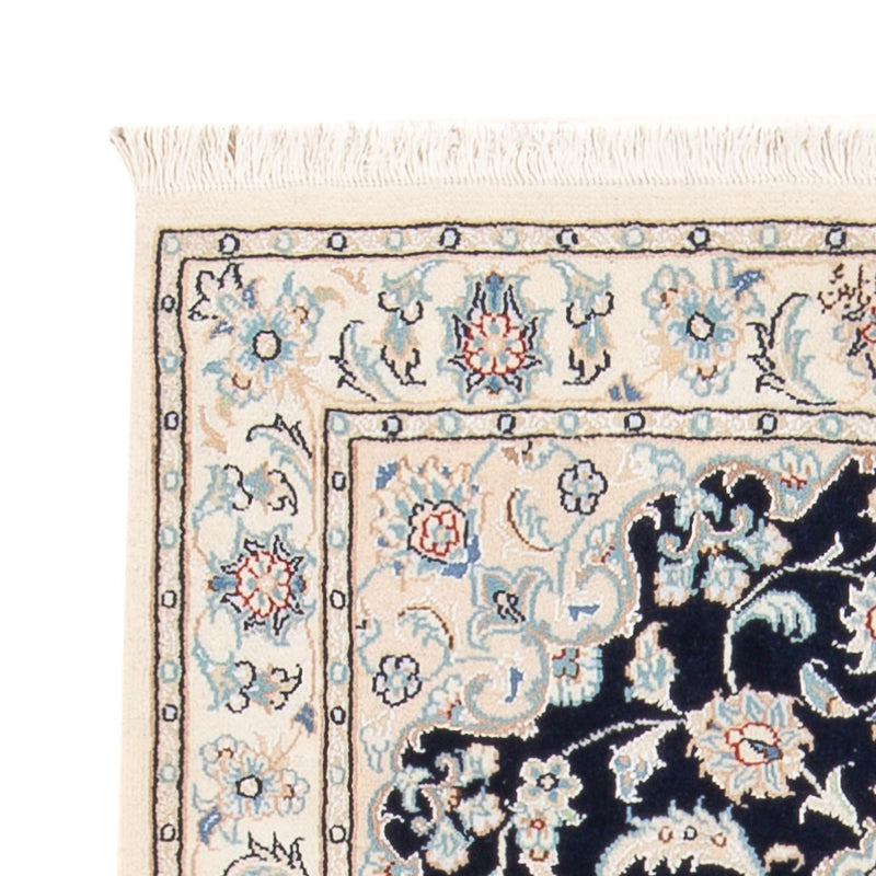 Persisk tæppe - Nain - Premium - 117 x 80 cm - mørkeblå