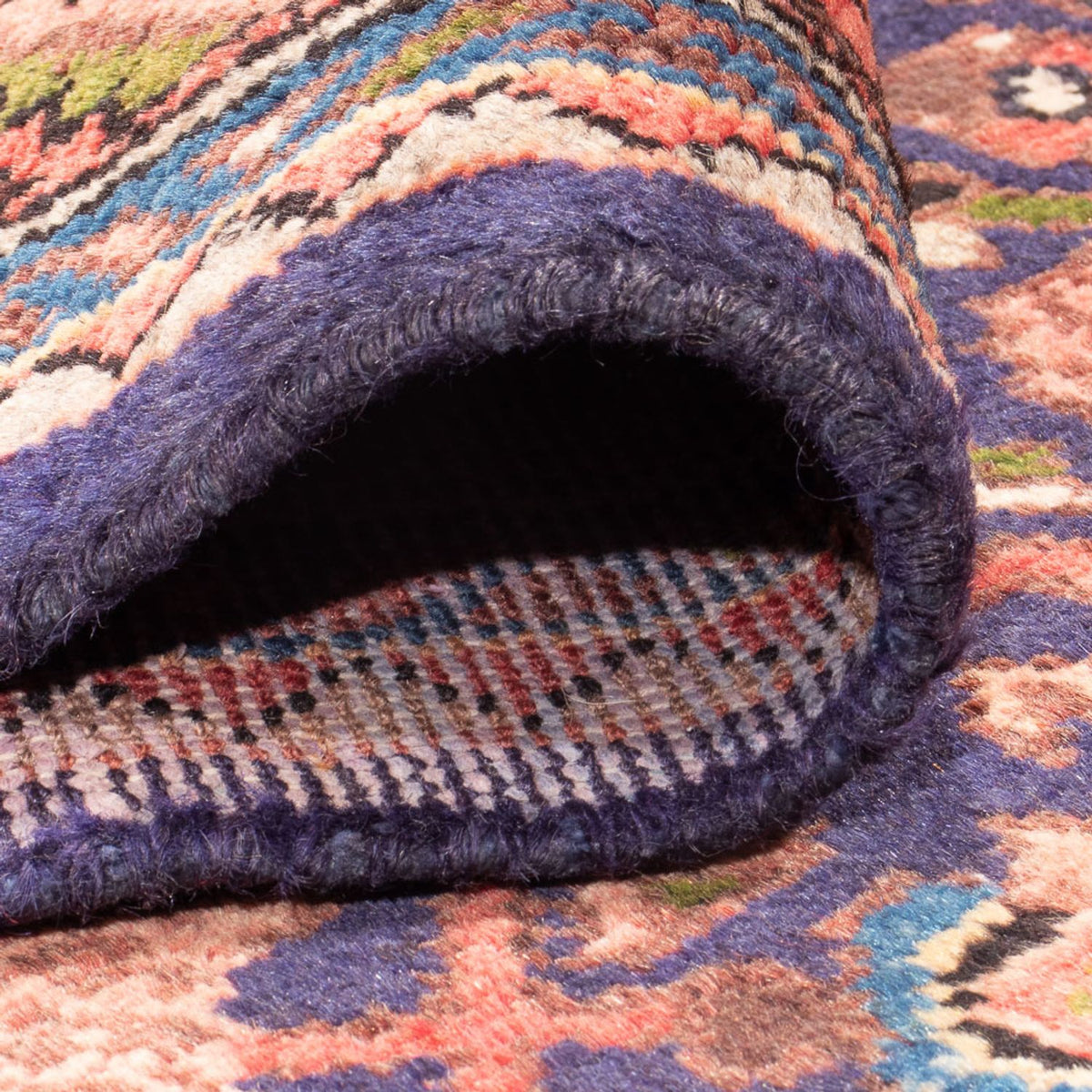 Løber Persisk tæppe - Nomadisk - 308 x 118 cm - mørkeblå