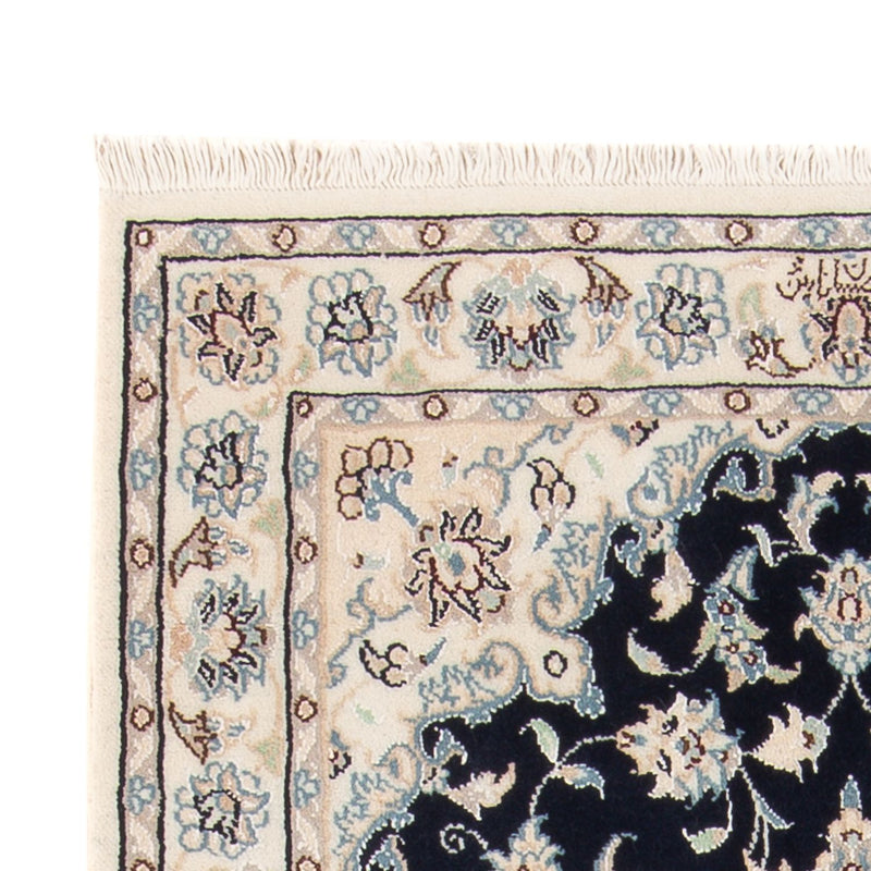 Persisk tæppe - Nain - Premium - 140 x 70 cm - mørkeblå