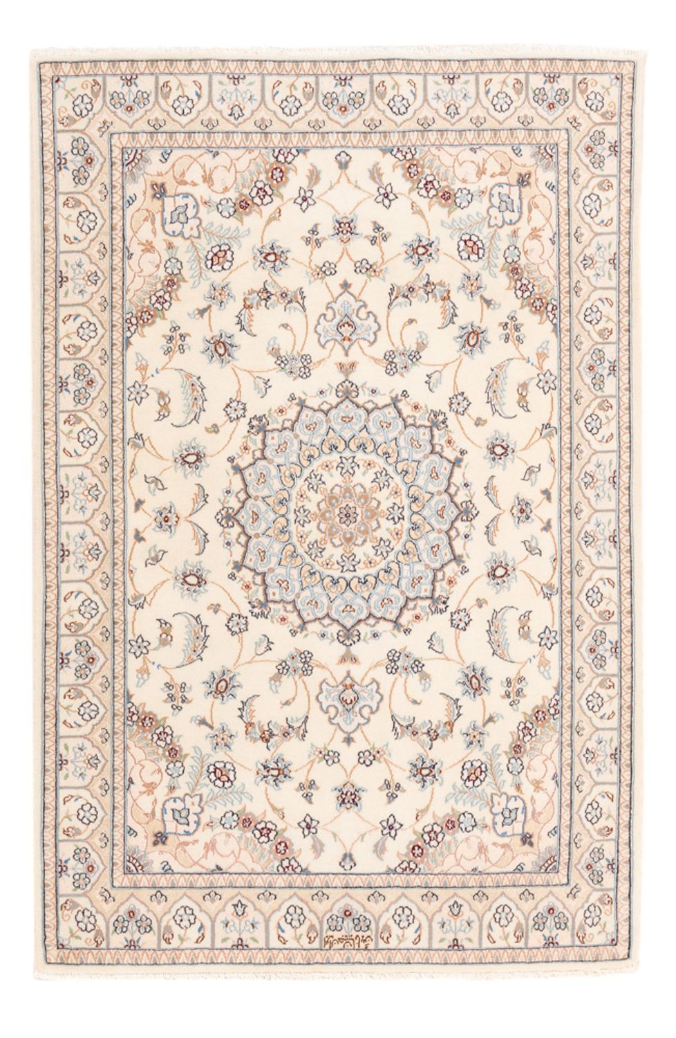 Persisk tæppe - Nain - Premium - 153 x 106 cm - creme