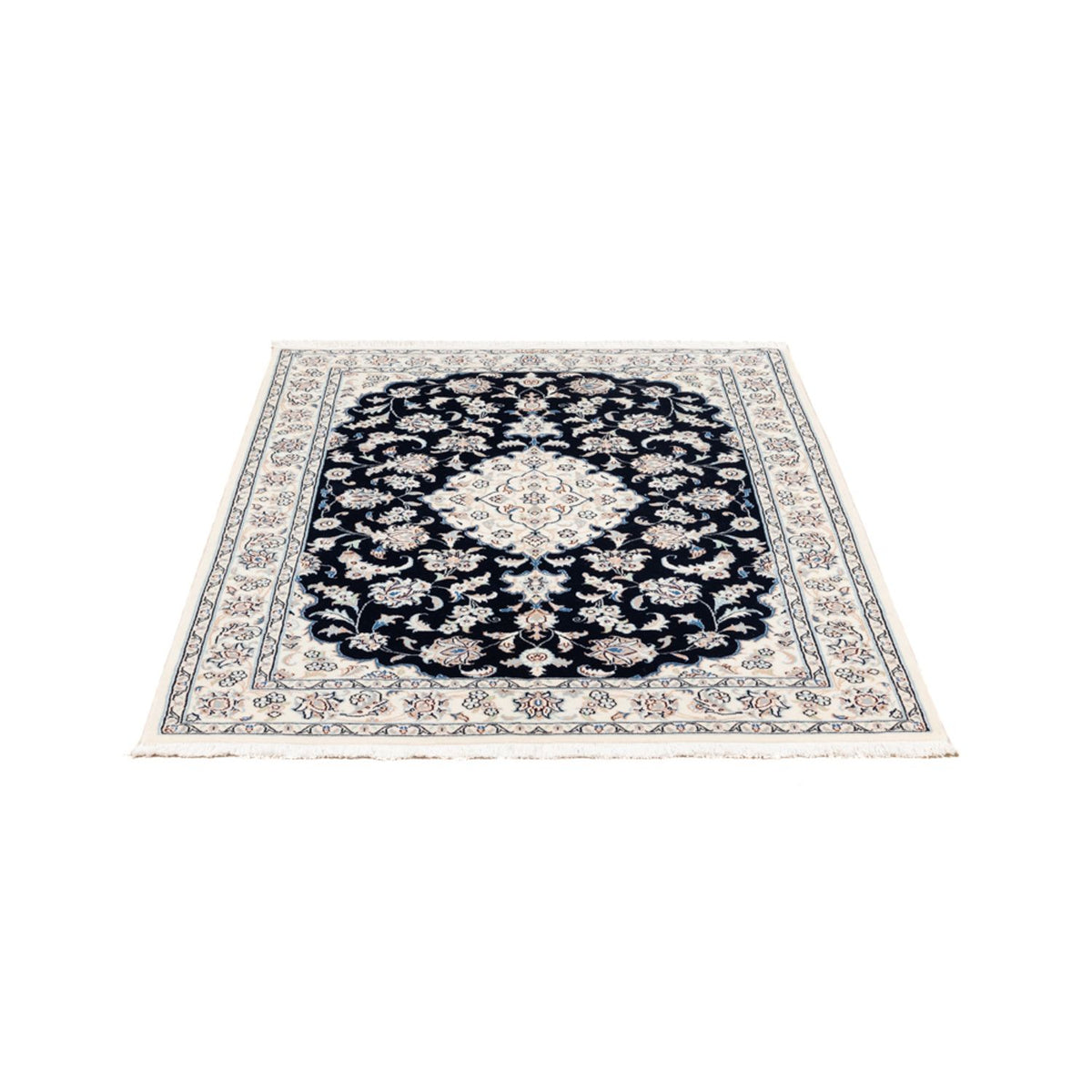 Persisk tæppe - Nain - Premium - 148 x 107 cm - mørkeblå