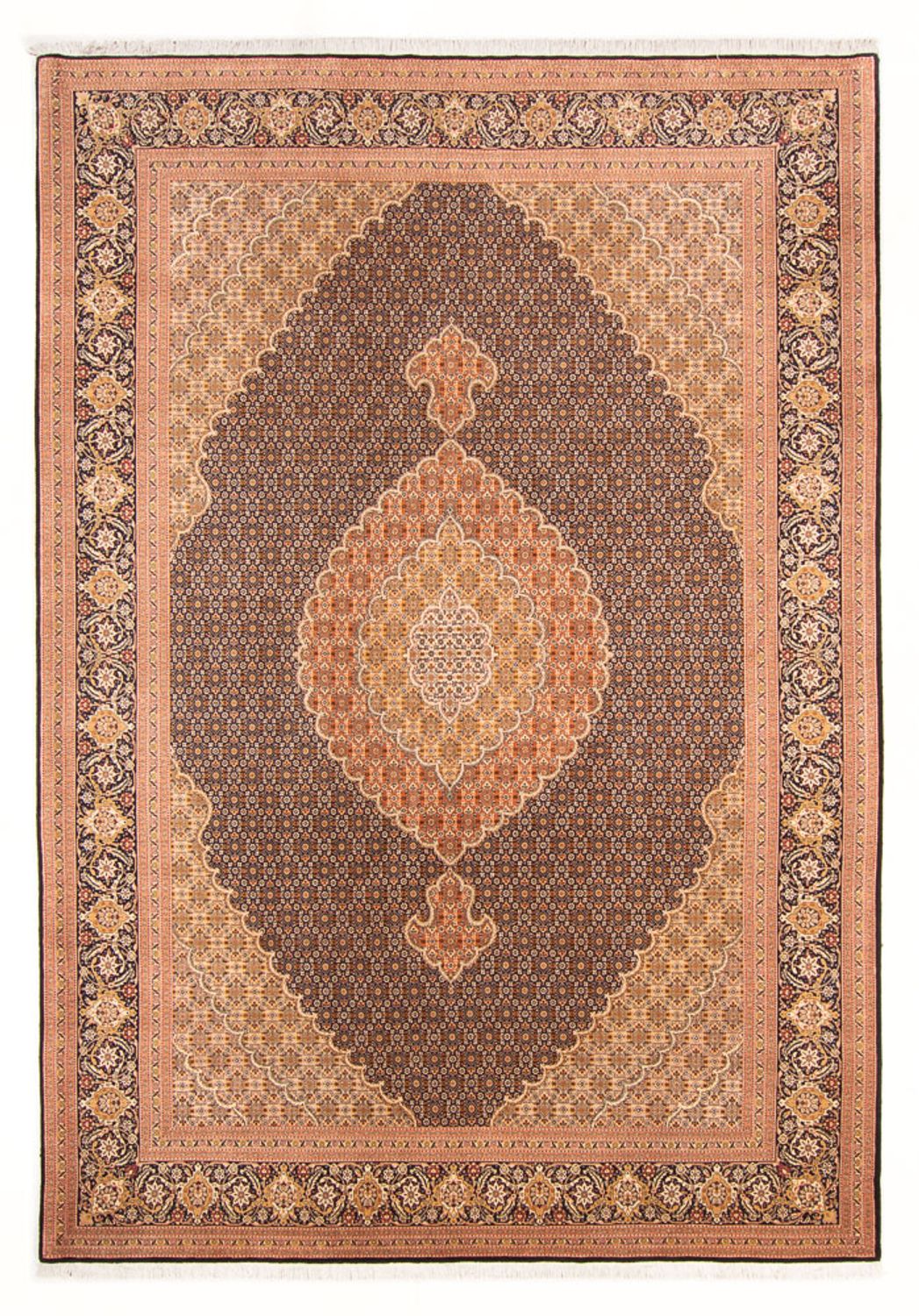 Persisk tæppe - Tabriz - Royal - 297 x 200 cm - mørkeblå