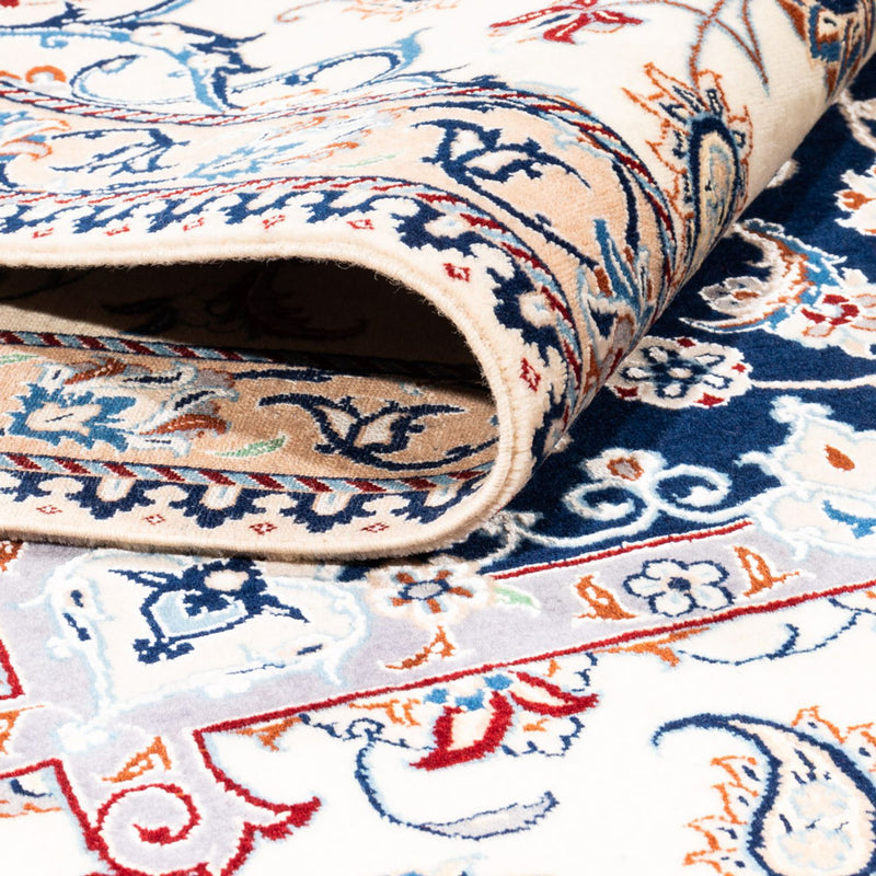 Persisk tæppe - Nain - Premium firkantet  - 212 x 212 cm - mørkeblå