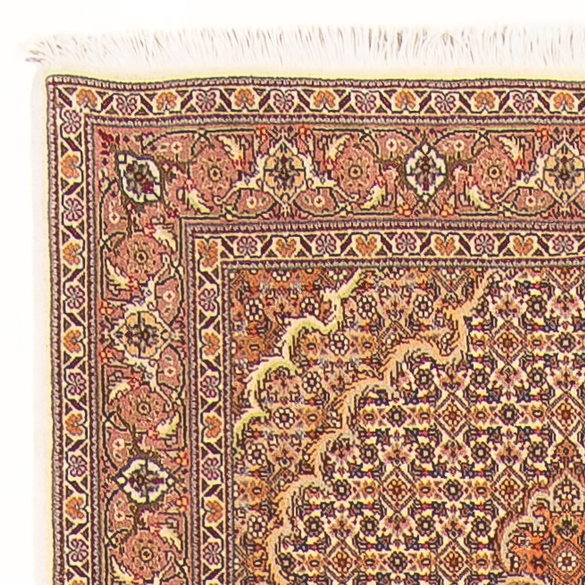 Løber Persisk tæppe - Tabriz - Royal - 407 x 78 cm - beige