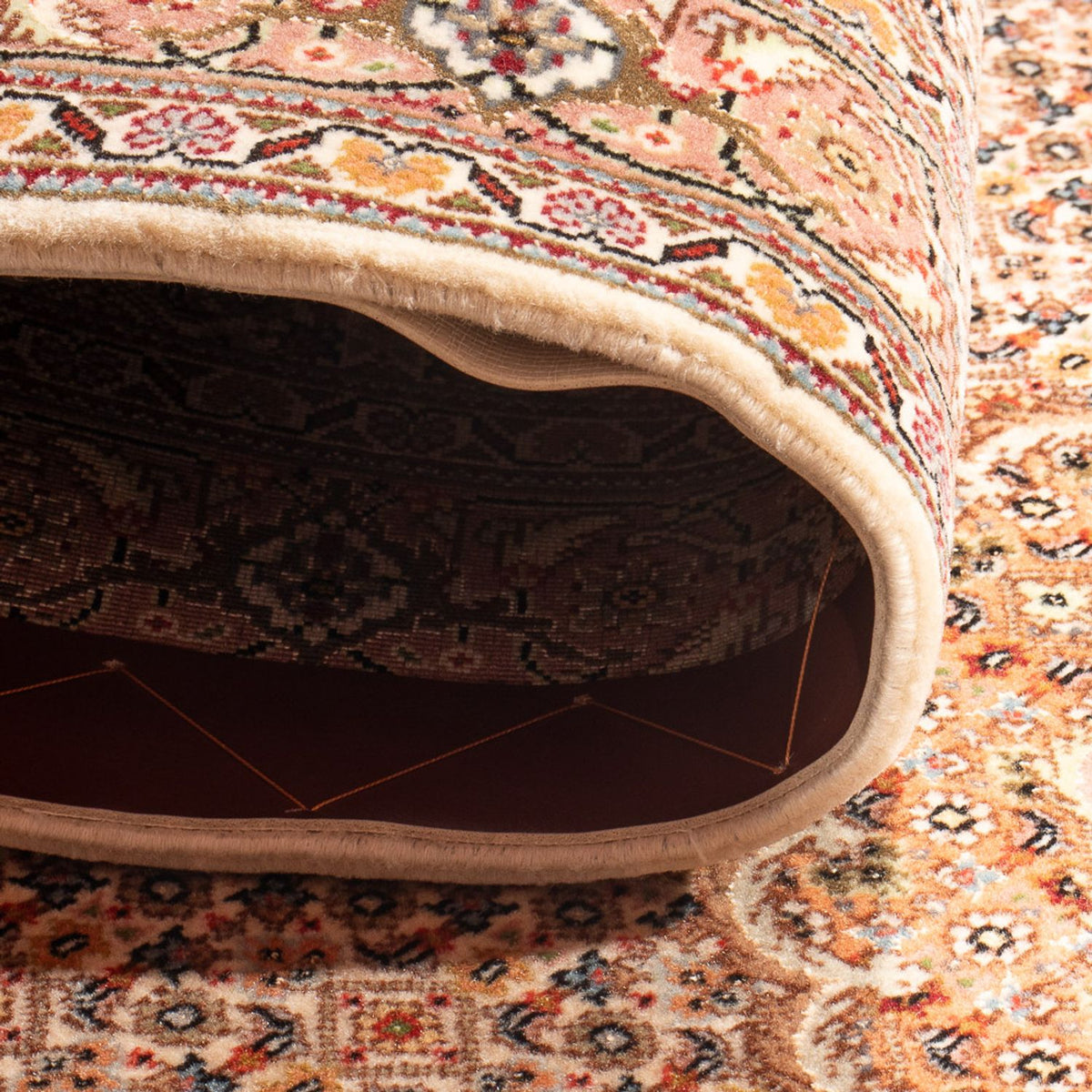 Løber Persisk tæppe - Tabriz - Royal - 407 x 78 cm - beige