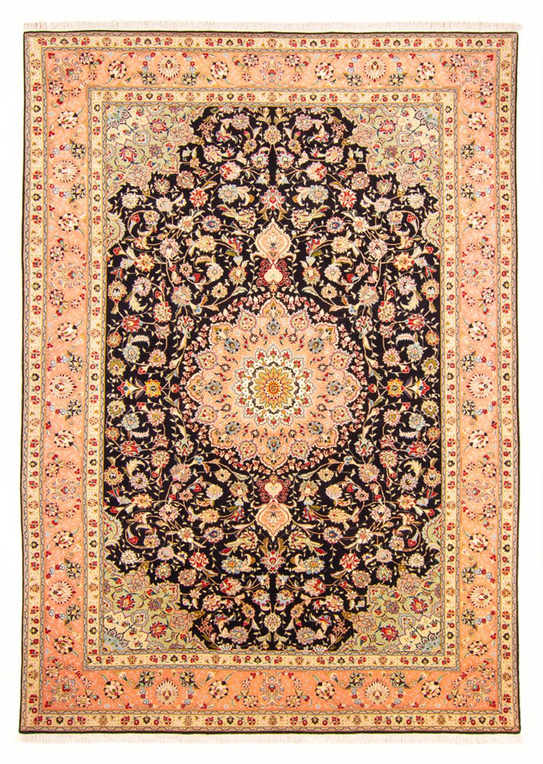 Persisk tæppe - Tabriz - Royal - 293 x 207 cm - mørkeblå