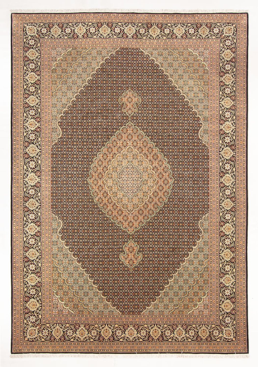 Persisk tæppe - Tabriz - Royal - 296 x 199 cm - mørkeblå