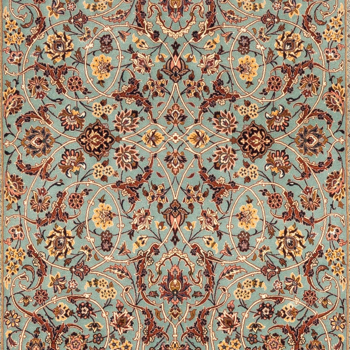 Persisk tæppe - Isfahan - Premium - 240 x 150 cm - grøn