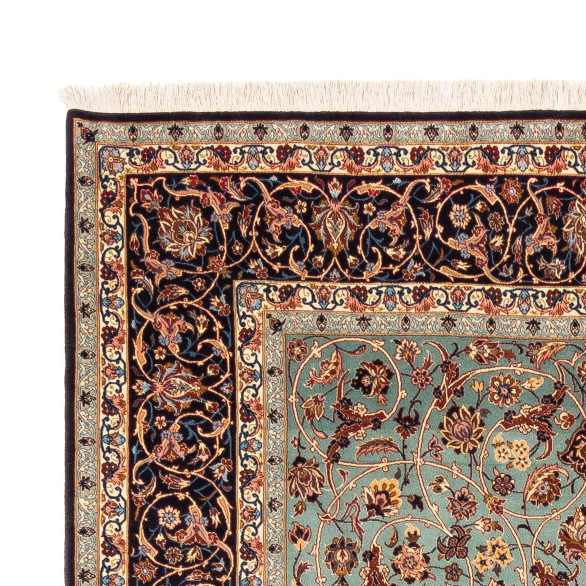 Persisk tæppe - Isfahan - Premium - 240 x 150 cm - grøn