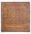 Silketæppe - Ghom Silk - Premium firkantet - 247 x 243 cm - mørk beige