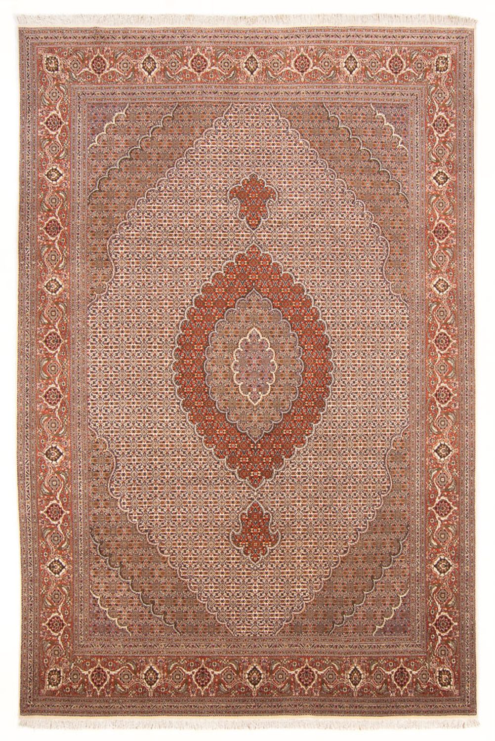 Persisk tæppe - Tabriz - Royal - 304 x 195 cm - mørk beige