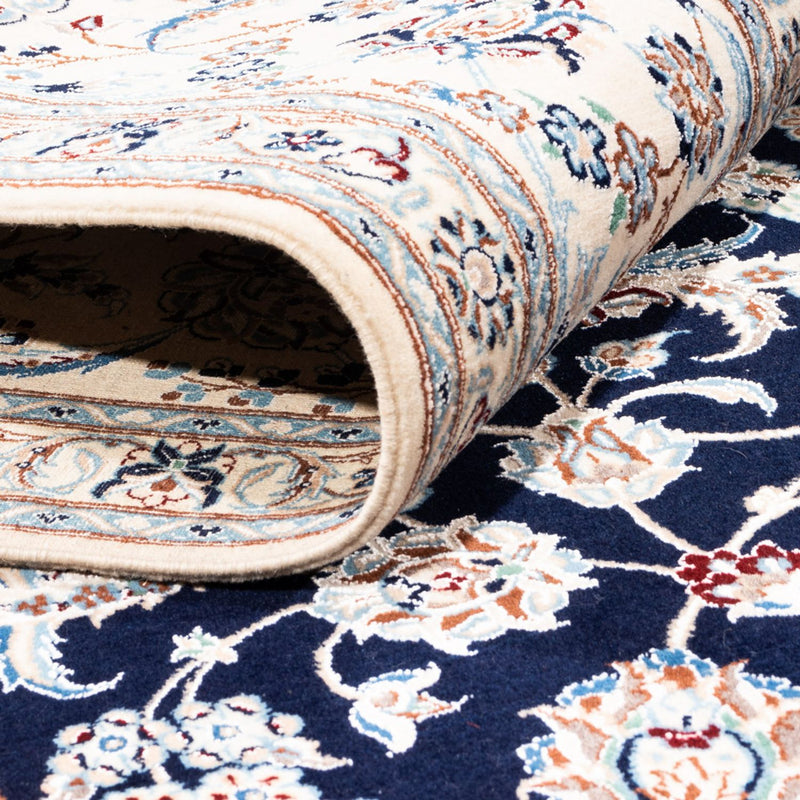 Persisk tæppe - Nain - Premium - 260 x 215 cm - mørkeblå