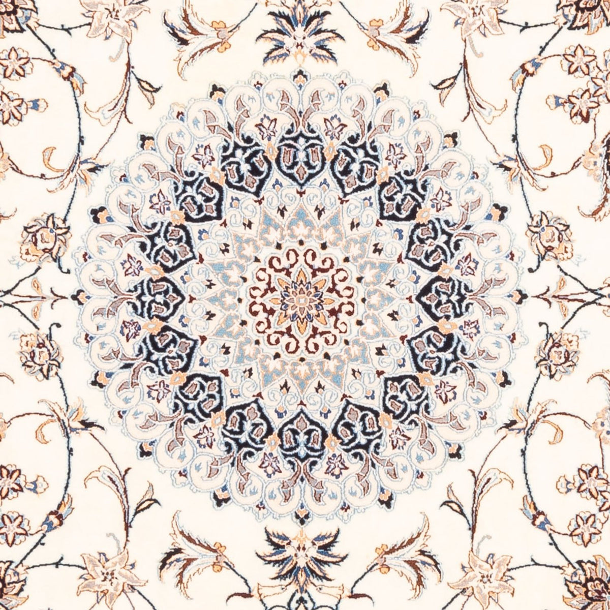 Persisk tæppe - Nain - Premium - 240 x 203 cm - creme