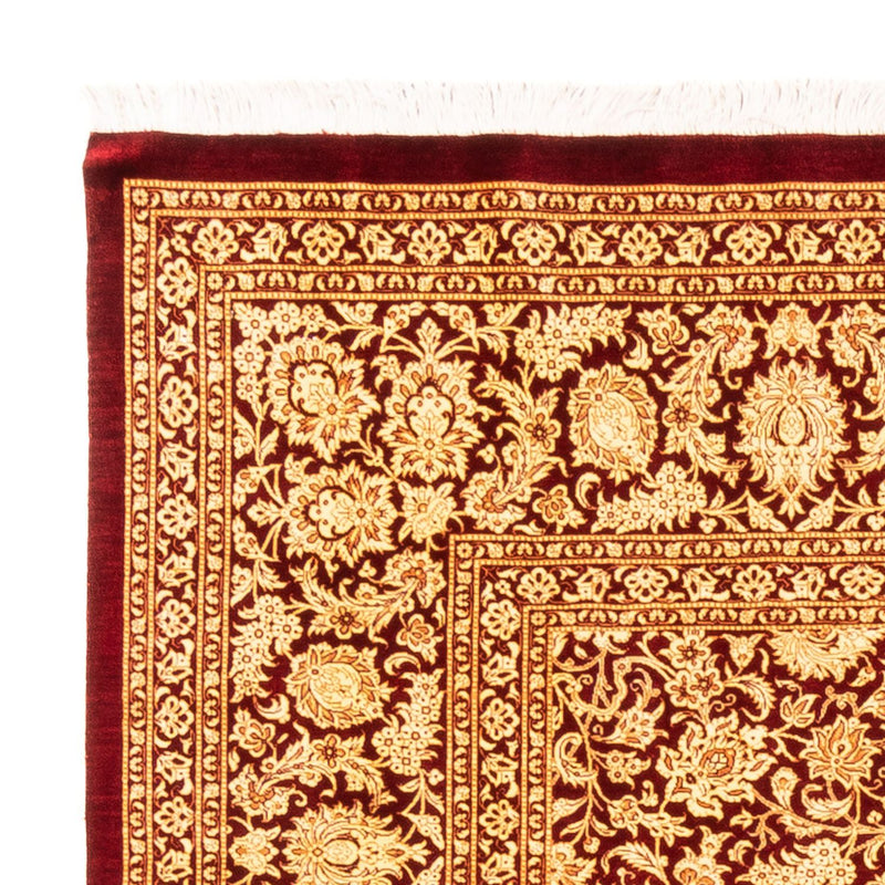 Silketæppe - Ghom Silk - Premium firkantet  - 200 x 200 cm - guld