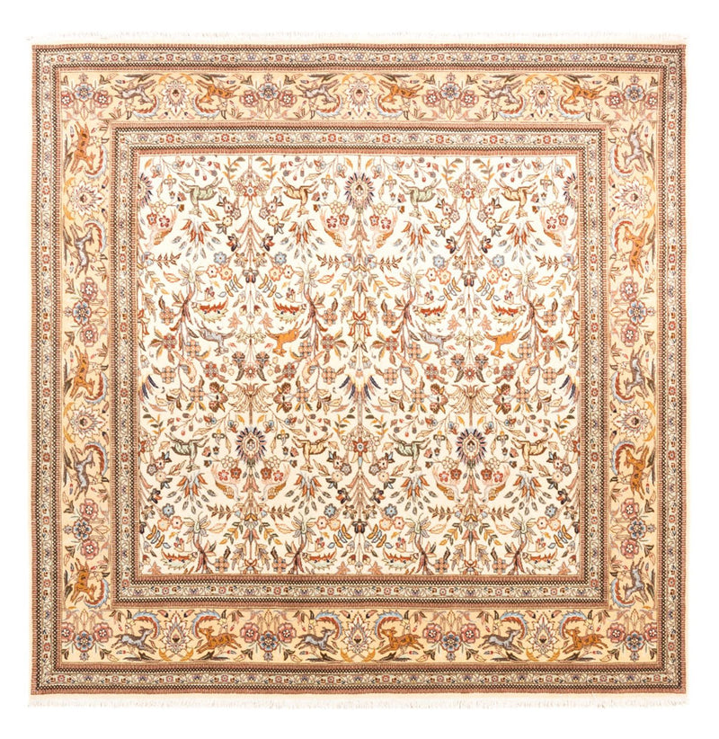 Persisk tæppe - Classic firkantet  - 205 x 205 cm - creme