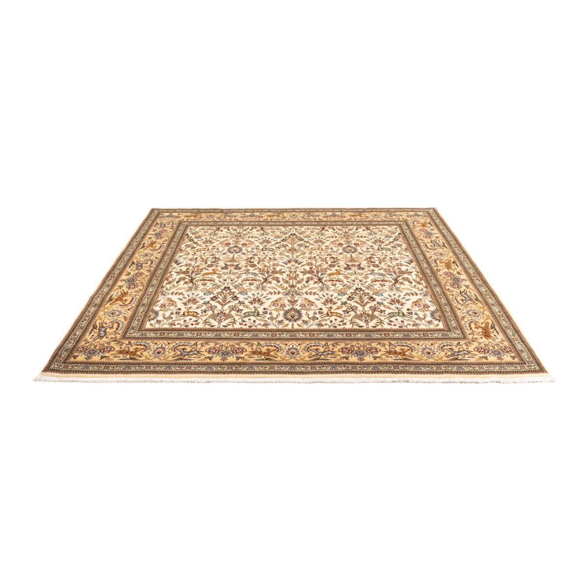 Persisk tæppe - Classic firkantet  - 205 x 205 cm - creme
