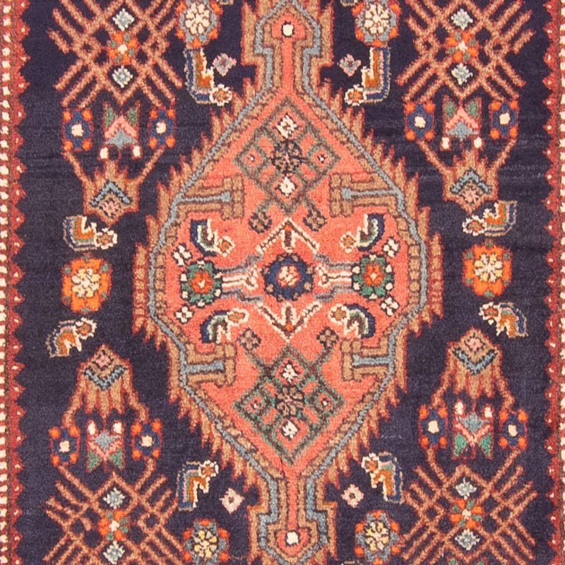 Løber Persisk tæppe - Nomadisk - 342 x 114 cm - mørkeblå
