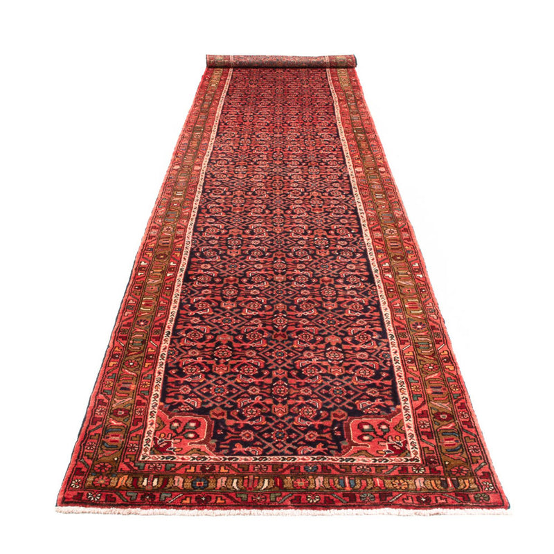 Løber Persisk tæppe - Nomadisk - 434 x 102 cm - mørkeblå