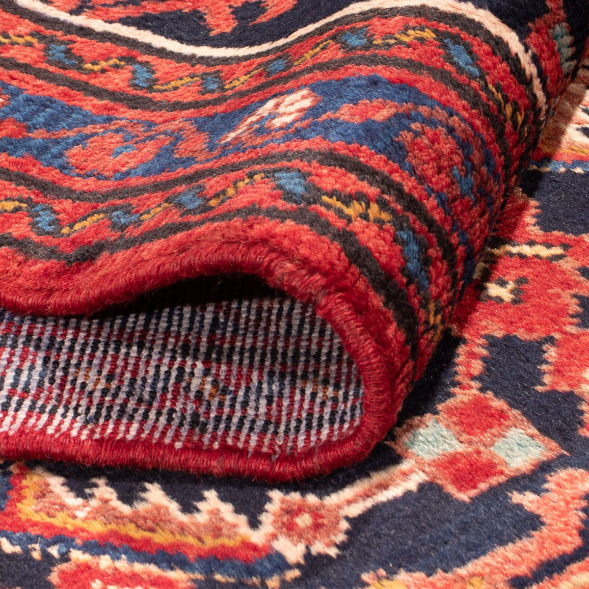 Løber Persisk tæppe - Nomadisk - 410 x 108 cm - mørkeblå