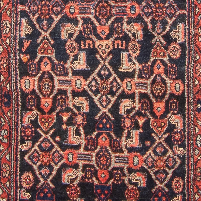 Løber Persisk tæppe - Nomadisk - 432 x 112 cm - mørkeblå