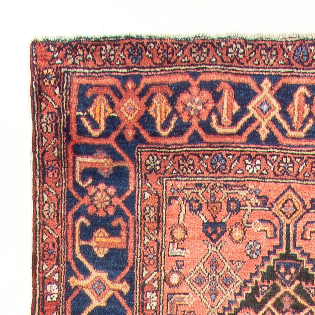 Løber Persisk tæppe - Nomadisk - 432 x 112 cm - mørkeblå