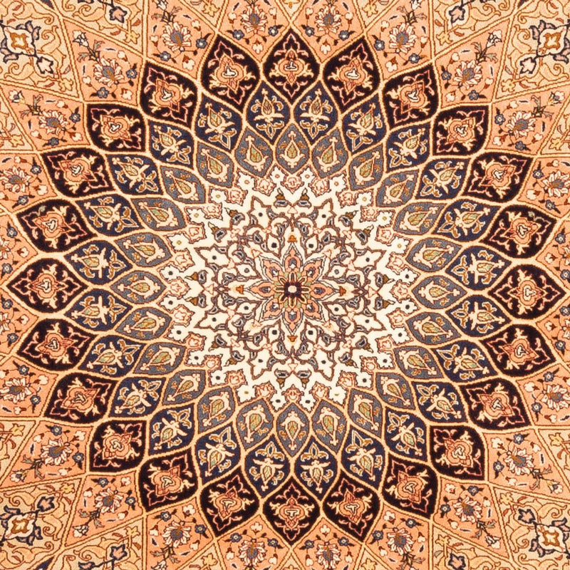 Persisk tæppe - Tabriz - Royal firkantet  - 200 x 200 cm - lys beige