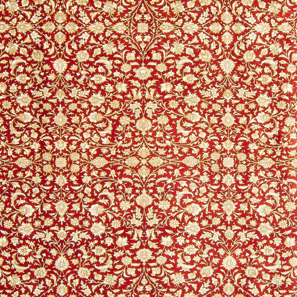 Silketæppe - Ghom Silk - Premium - 294 x 197 cm - rød