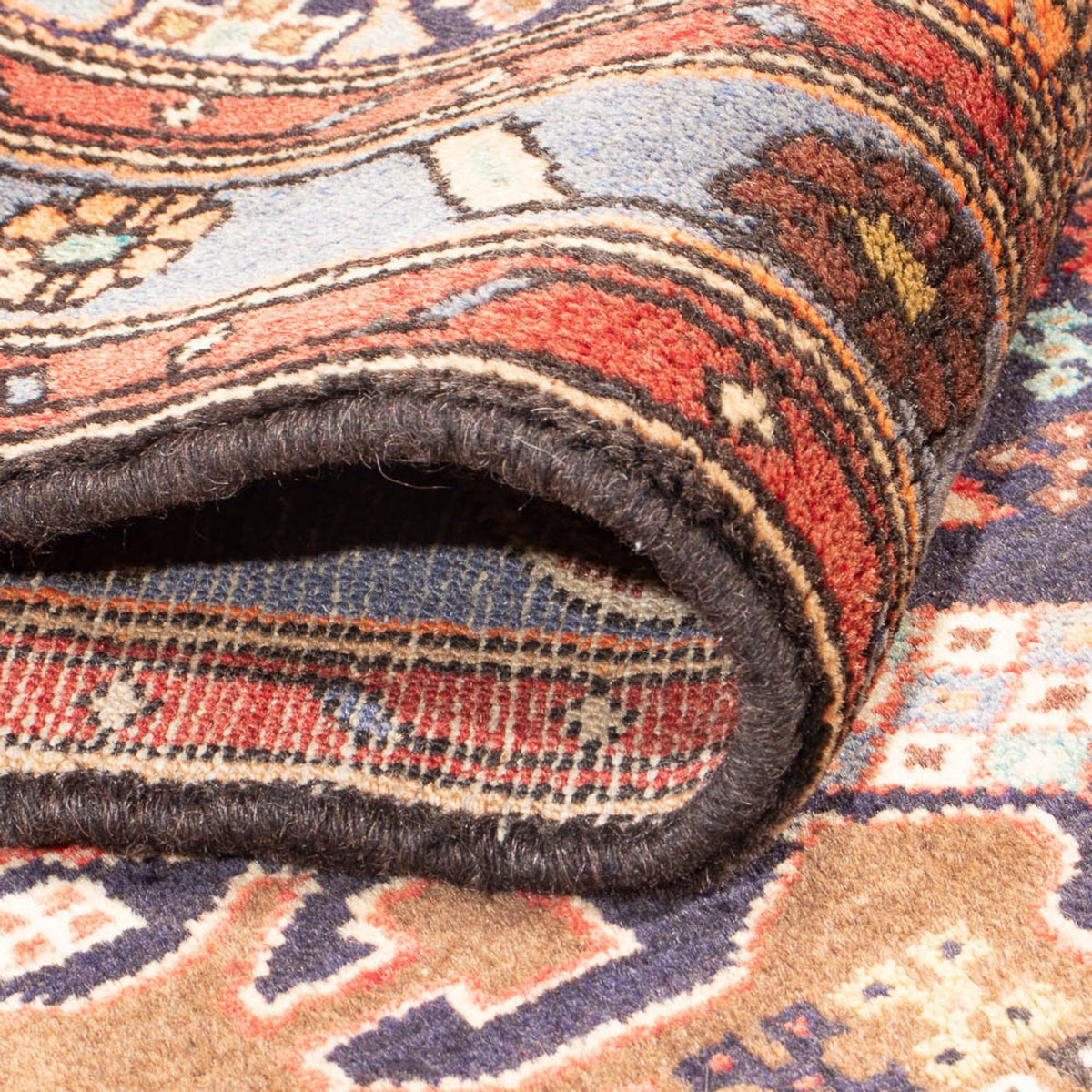 Løber Persisk tæppe - Nomadisk - 388 x 92 cm - flerfarvet