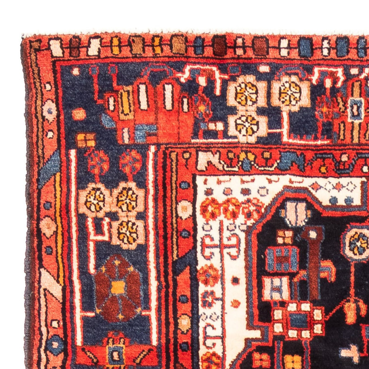 Løber Persisk tæppe - Nomadisk - 295 x 140 cm - mørkeblå