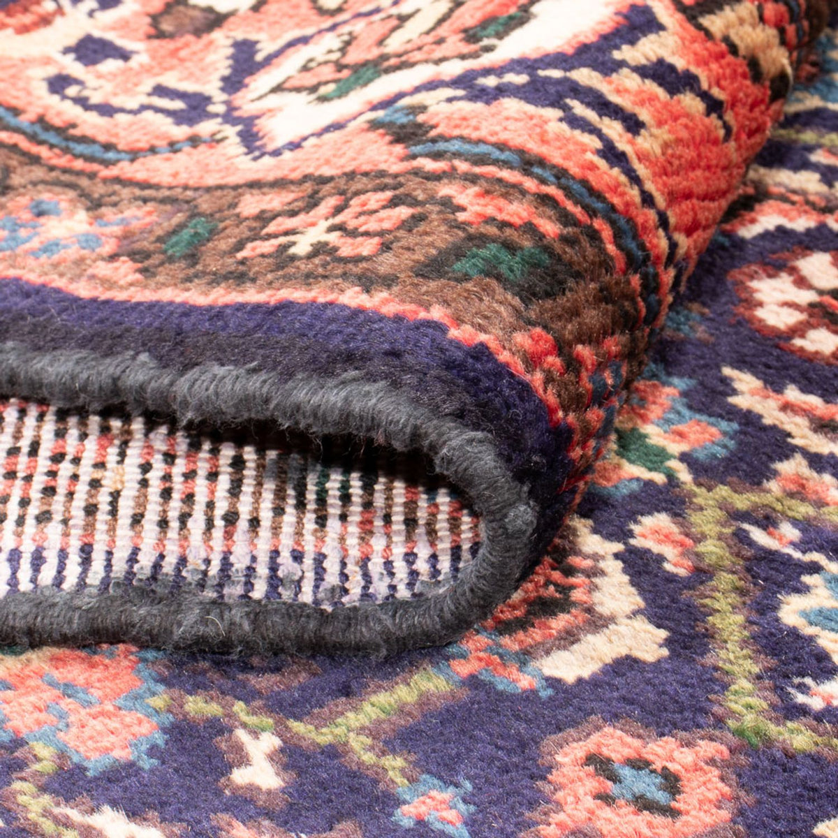 Løber Persisk tæppe - Nomadisk - 300 x 140 cm - mørkeblå