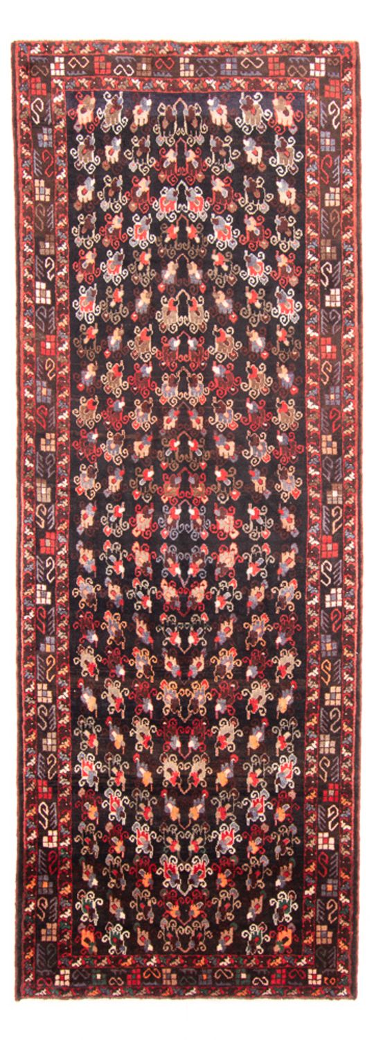 Løber Persisk tæppe - Nomadisk - 350 x 140 cm - mørkeblå