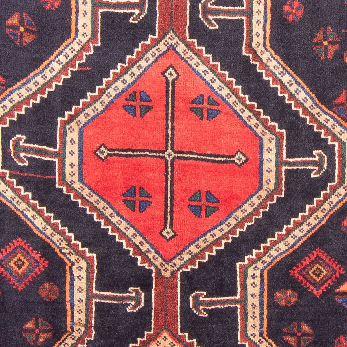 Løber Persisk tæppe - Nomadisk - 380 x 153 cm - mørkeblå