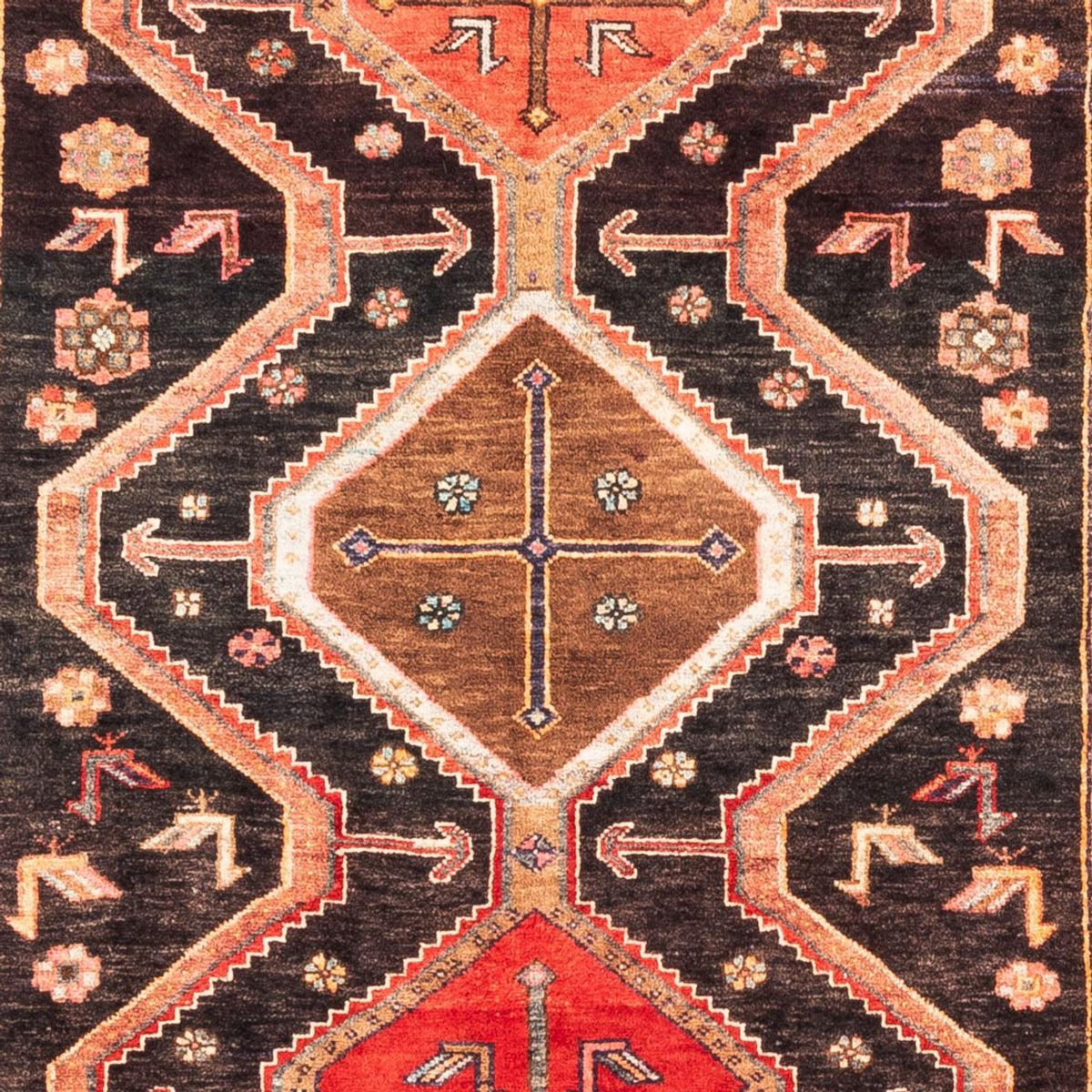 Persisk tæppe - Nomadisk - 296 x 153 cm - mørkeblå