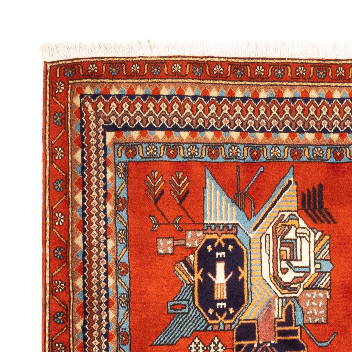 Persisk tæppe - Nomadisk - 165 x 115 cm - rød