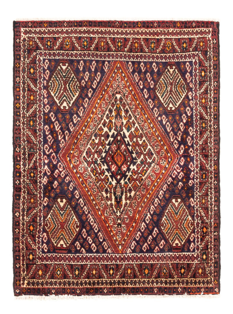 Persisk tæppe - Nomadisk - 127 x 98 cm - bordeaux rød