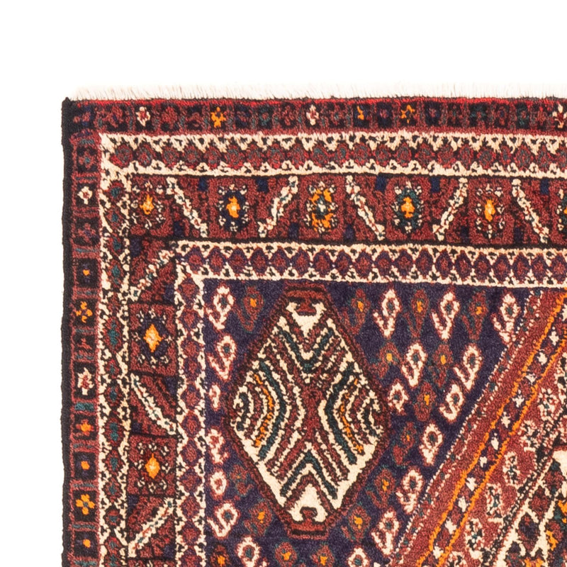 Persisk tæppe - Nomadisk - 127 x 98 cm - bordeaux rød