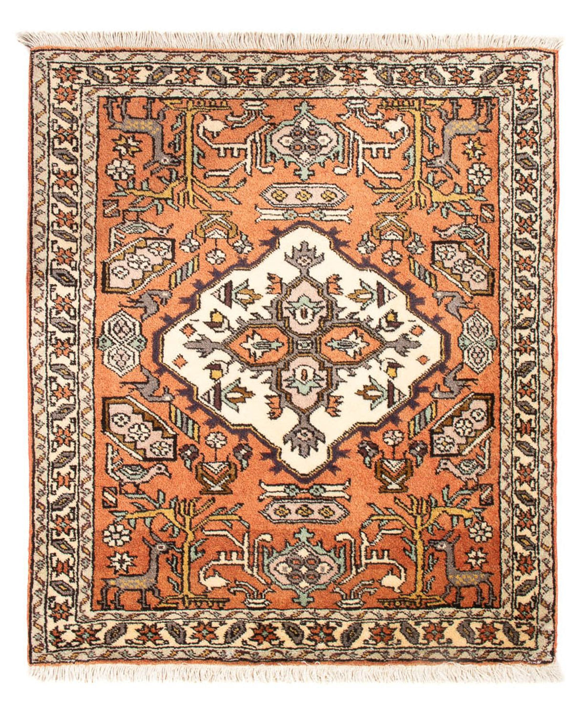 Persisk tæppe - Nomadisk - 89 x 71 cm - orange