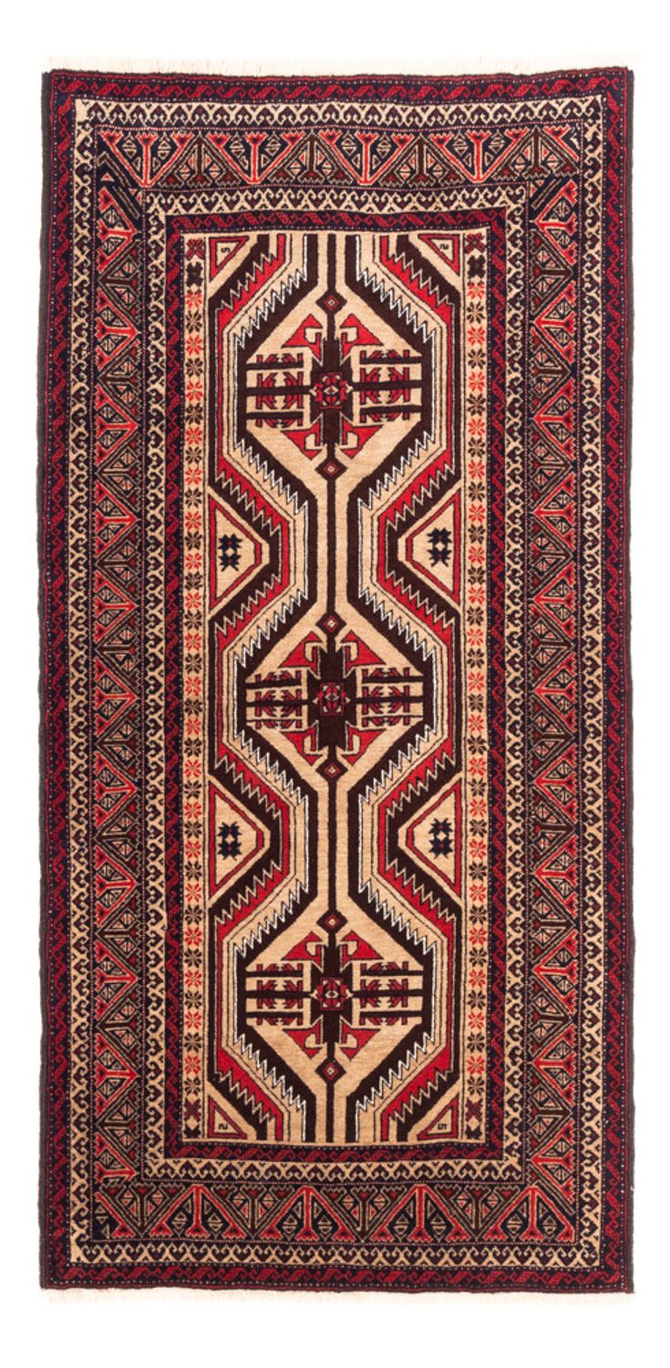 Løber Baluch-tæppe - 181 x 94 cm - mørk beige