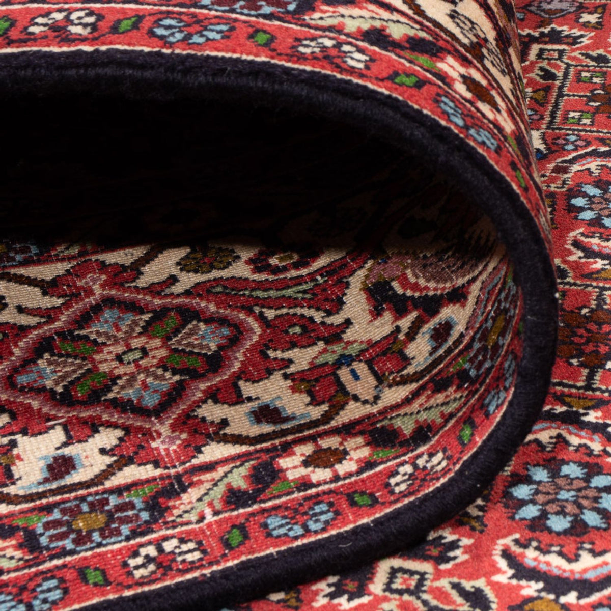 Persisk tæppe - Bijar - Royal - 342 x 252 cm - mørkerød